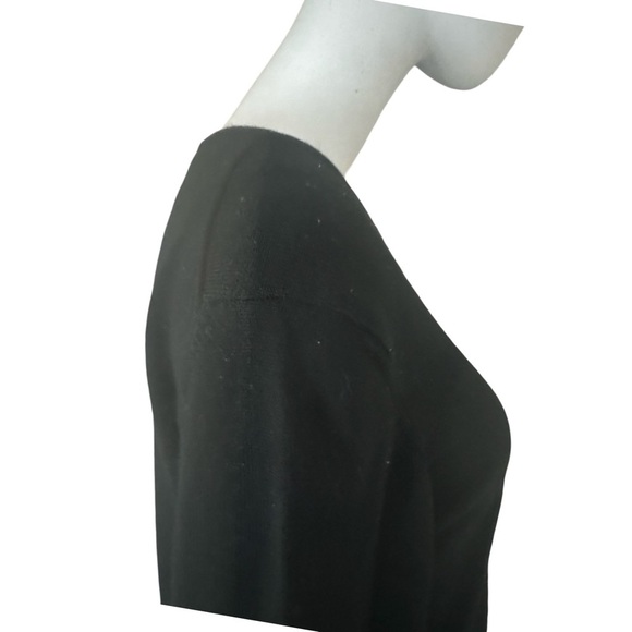 HENRI BENDEL Vintage Extra Fine Merino Wool Black V-Neck Sweater Classic Size M - Picture 7 of 13